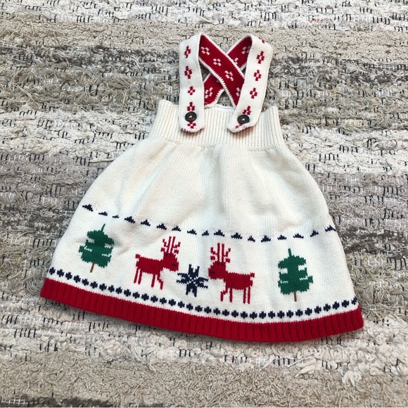 Hanna Andersson Other - Hanna Andersson Girl’s Winter Sweater Overall Dress